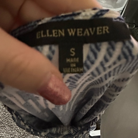 Elegant Blue and White Patterned Dress size small - Picture 8 of 9